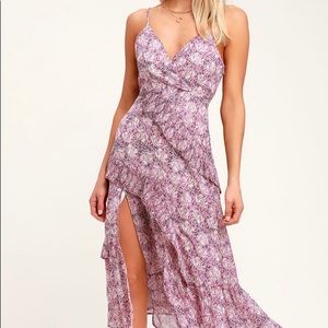 Purple lavender floral dress. NWT